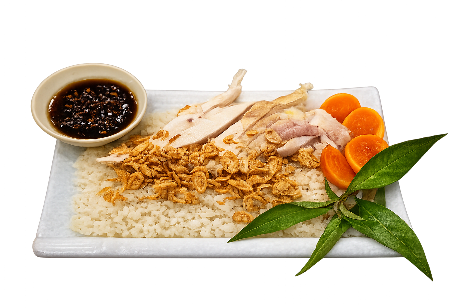 Xôi gà xé trứng non